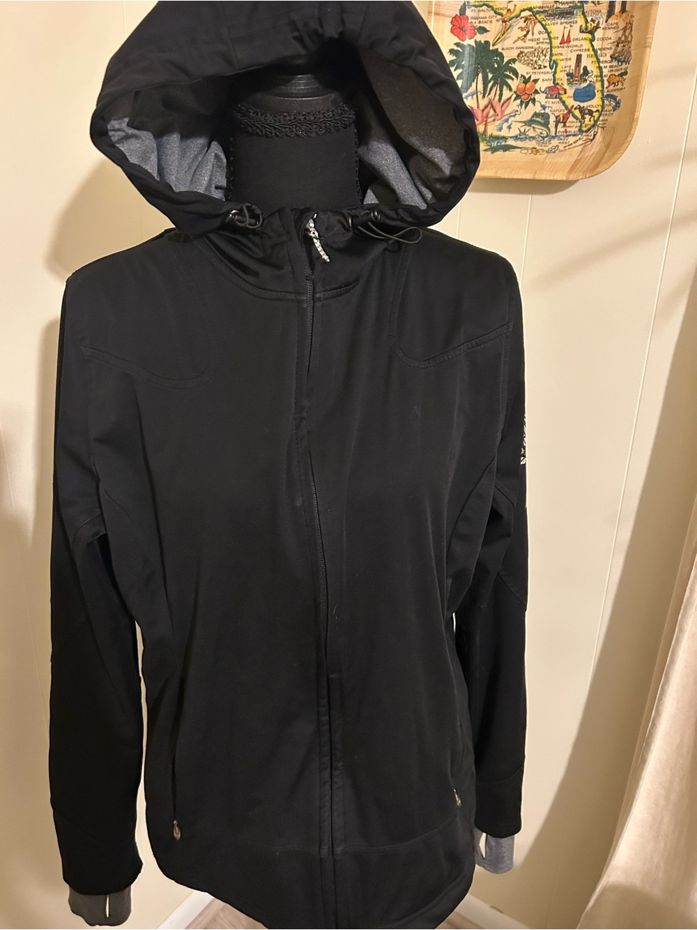 Women's Black Hooded Jacket - Lightweight Everyday Coat